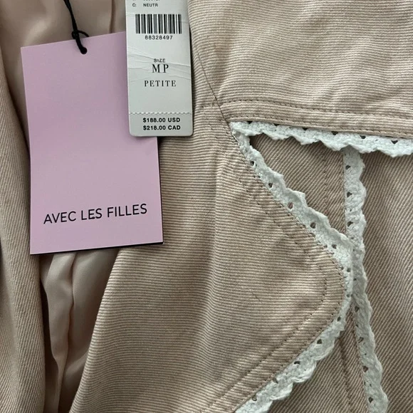 Women's Cream Trench Coat with Belt - Picture 10 of 10